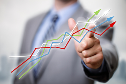 bigstock Businessman pointing to growth 64002400 428